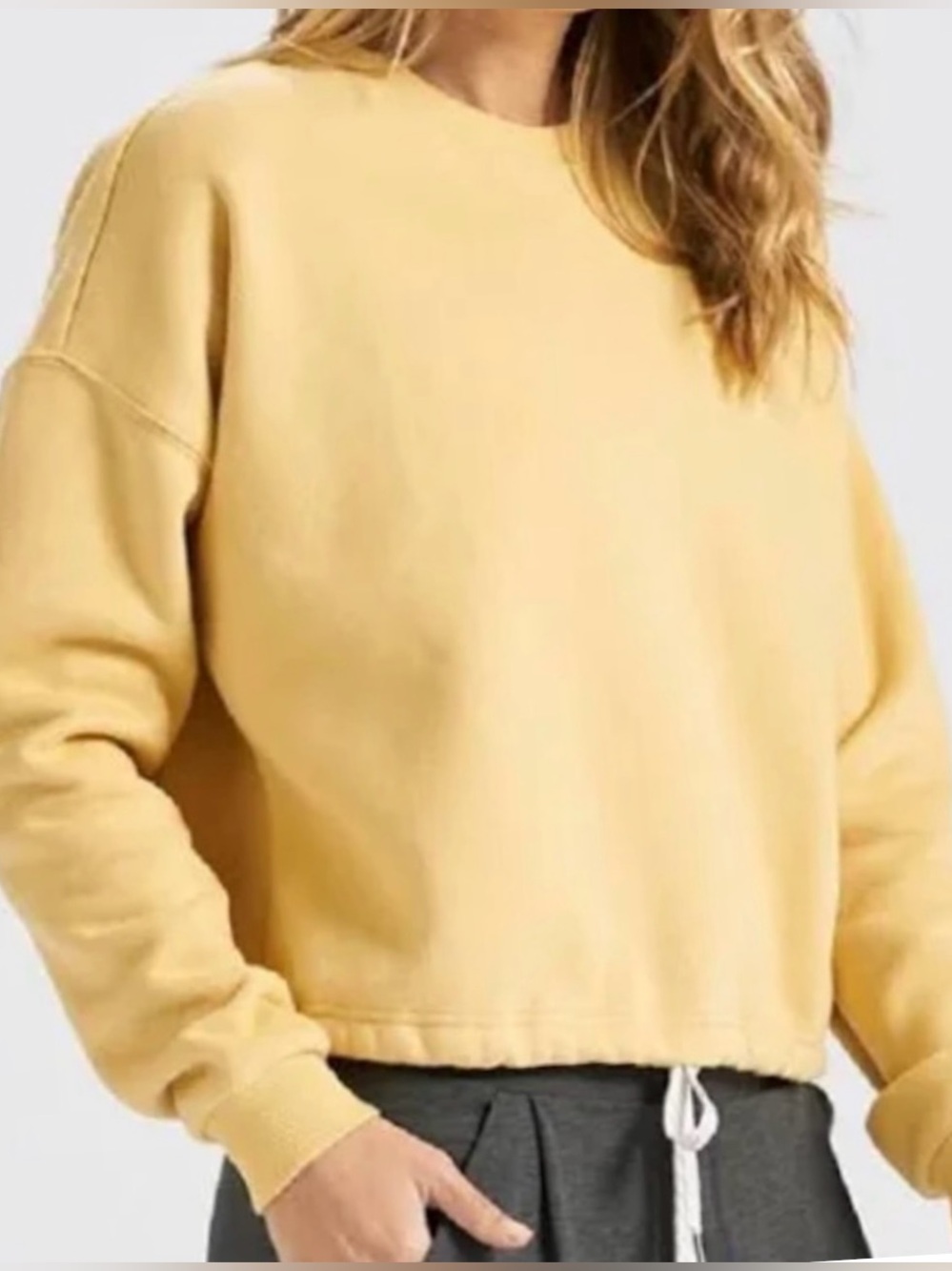 Vuori Restore Crew Pullover medium muted yellow